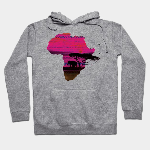 Pink Kente African Sky Hoodie by digitaldoodlers